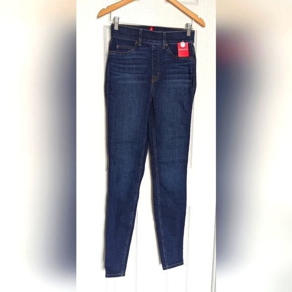 NWT SPANX Women's (Size Tall Small) Midnight Shade Blue Skinny Denim Jeans - Picture 3 of 15